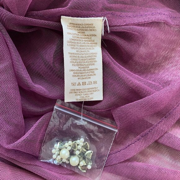 Free People Beaded Bustier/Corset dress w/ Pleated & Ruffled Tulle Skirt XS #318 - Picture 7 of 11